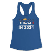 Load image into Gallery viewer, Donald Trump 2024 Take America Back Election Yes! Design (Front Print - Royal
