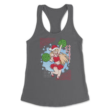 Load image into Gallery viewer, Cheerleader Anime Christmas Santa Girl With Pom Poms Funny Product ( - Dark Grey
