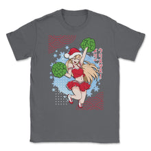 Load image into Gallery viewer, Cheerleader Anime Christmas Santa Girl With Pom Poms Funny Product ( - Smoke Grey
