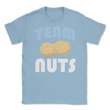 Load image into Gallery viewer, Funny Team Nuts Baby Boy Gender Reveal Announcement Humor Product ( - Light Blue
