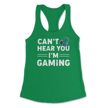 Load image into Gallery viewer, Funny Gamer Humor Headphones Can&#39;t Hear You I&#39;m Gaming Design (Front - Kelly Green
