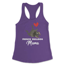 Load image into Gallery viewer, Funny French Bulldog Mama Heart Cute Dog Lover Pet Owner Print (Front - Purple
