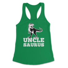 Load image into Gallery viewer, Funny Uncle Saurus T-Rex Dinosaur Lover Nephew Niece Design (Front - Kelly Green
