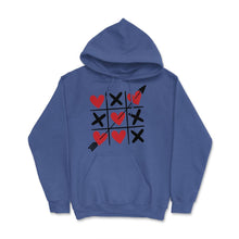 Load image into Gallery viewer, Tic Tac Toe Valentine&#39;s Day XOXO Hearts &amp; Crosses Design (Front Print - Royal Blue
