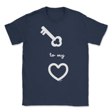 Load image into Gallery viewer, Key To My Heart Valentine Minimalist Romantic Valentine Product ( - Navy
