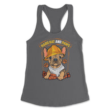 Load image into Gallery viewer, French Bulldog Construction Worker Hard Hat &amp; Paws Frenchie Graphic ( - Dark Grey
