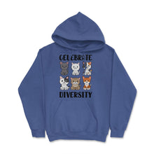 Load image into Gallery viewer, Funny Celebrate Diversity Cat Breeds Owner Of Cats Pets Design (Front - Royal Blue

