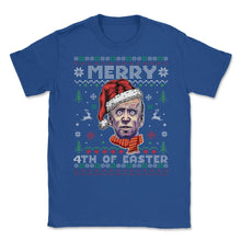 Load image into Gallery viewer, Joe Biden Ugly Christmas Design Style Merry 4th Of Easter Product ( - Royal Blue

