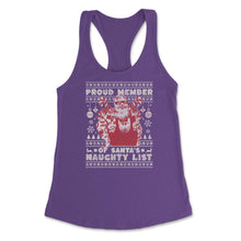 Load image into Gallery viewer, Ugly Christmas Product Style Proud Member Santa Naughty List Print ( - Purple
