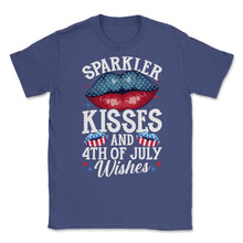 Load image into Gallery viewer, Sparkler Kisses And 4th Of July Wishes For Independence Day Print ( - Purple
