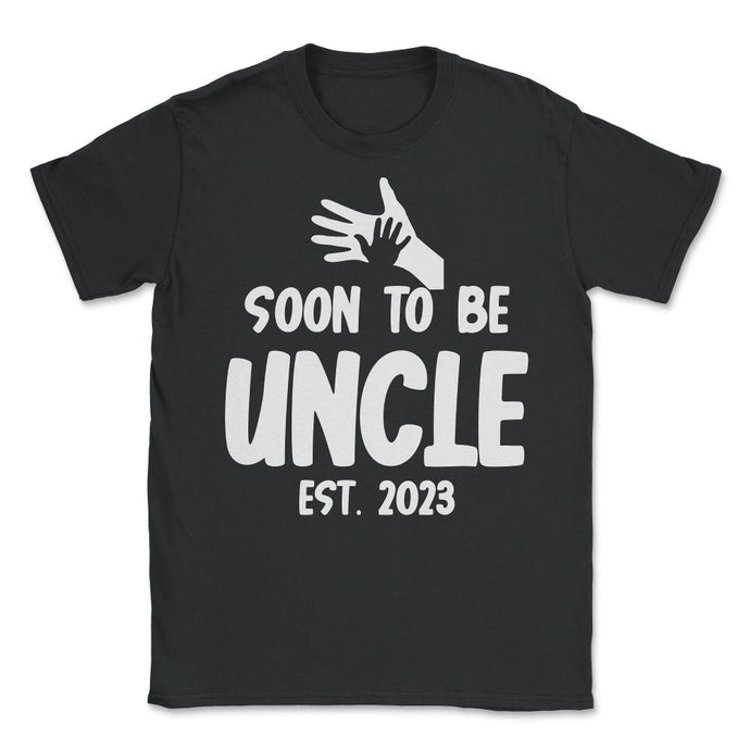 Funny Soon To Be Uncle 2023 Pregnancy Announcement Print (Front Print - Black