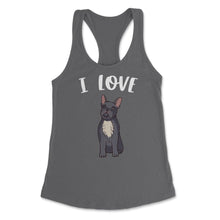 Load image into Gallery viewer, Funny I Love Frenchies French Bulldog Cute Dog Lover Graphic (Front - Dark Grey
