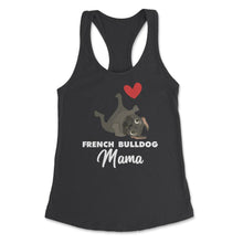 Load image into Gallery viewer, Funny French Bulldog Mama Heart Cute Dog Lover Pet Owner Print (Front - Black
