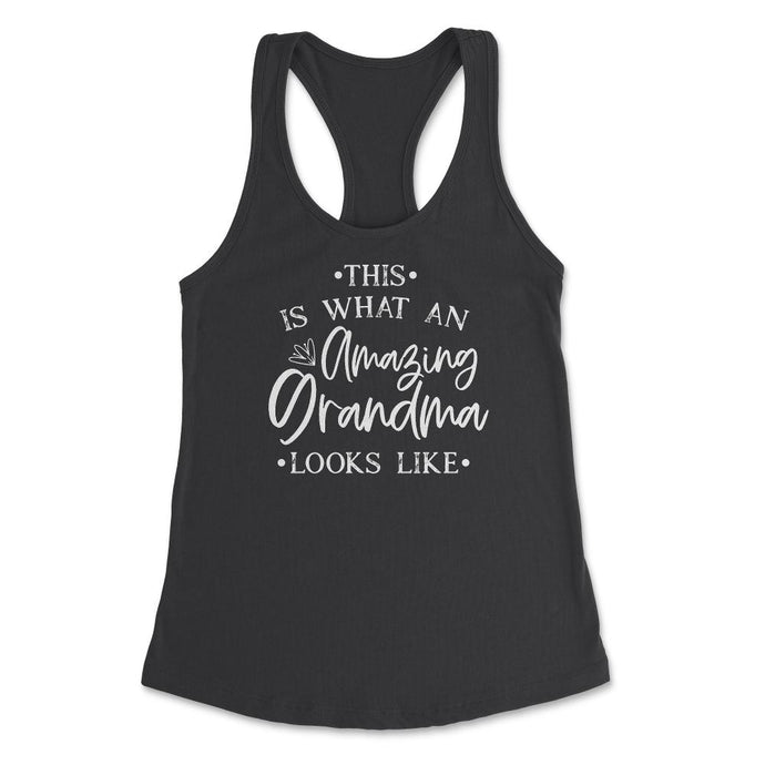 Funny This Is What An Amazing Grandma Looks Like Grandmother Print ( - Black