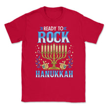 Load image into Gallery viewer, Ready To Rock Hanukkah Jewish Hanukah Holiday Print (Front Print) - Red
