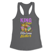Load image into Gallery viewer, Mardi Gras King Cake Makes Everything Better Funny Product (Front - Dark Grey
