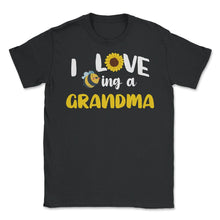 Load image into Gallery viewer, Funny Bee Sunflower I Love Being A Grandma Grandmother Design (Front - Black
