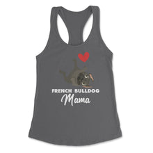 Load image into Gallery viewer, Funny French Bulldog Mama Heart Cute Dog Lover Pet Owner Print (Front - Dark Grey
