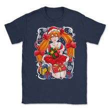 Load image into Gallery viewer, Anime Christmas Santa Anime Girl With Xmas Presents Funny Design ( - Navy
