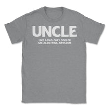Load image into Gallery viewer, Funny Uncle Definition Like Dad Only Cooler Best Uncle Ever Print ( - Grey Heather
