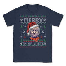 Load image into Gallery viewer, Joe Biden Ugly Christmas Design Style Merry 4th Of Easter Product ( - Navy
