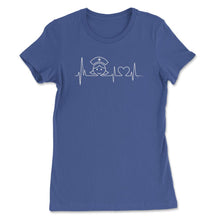 Load image into Gallery viewer, Nurse Lifeline T-Shirt Nursing Shirt Gift (Front Print) Women&#39;s Tee - Royal Blue
