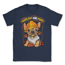 Load image into Gallery viewer, French Bulldog Construction Worker Hard Hat &amp; Paws Frenchie Graphic ( - Navy
