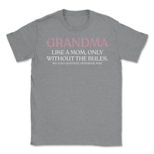 Load image into Gallery viewer, Funny Grandma Definition Like A Mom Without The Rules Cute Graphic ( - Grey Heather
