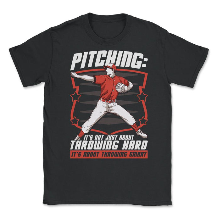Pitchers Pitching: It’s Not About Throwing Hard Design (Front Print) - Black