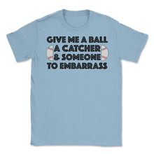 Load image into Gallery viewer, Funny Baseball Pitcher Humor Ball Catcher Embarrass Gag Product ( - Light Blue
