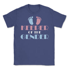 Load image into Gallery viewer, Funny Gender Reveal Party Keeper Of The Gender Baby Graphic (Front - Purple
