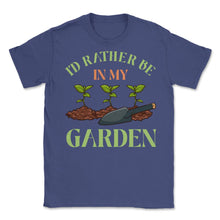 Load image into Gallery viewer, I&#39;d Rather Be In My Garden Cute Gardening Design (Front Print) Unisex - Purple
