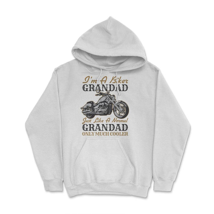 I'm A Biker Grandad Just Like A Normal Granddad Only Cooler Print ( - White