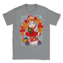 Load image into Gallery viewer, Anime Christmas Santa Anime Girl With Xmas Presents Funny Product ( - Grey Heather
