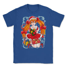 Load image into Gallery viewer, Anime Christmas Santa Anime Girl With Xmas Presents Funny Product ( - Royal Blue
