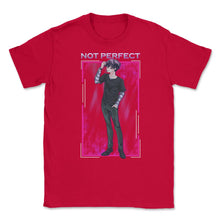 Load image into Gallery viewer, Bad Anime Boy Not Perfect Vaporwave Style Streetwear Design (Front - Red
