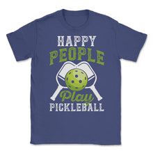 Load image into Gallery viewer, Pickleball Happy People Play Pickleball Design (Front Print) Unisex - Purple
