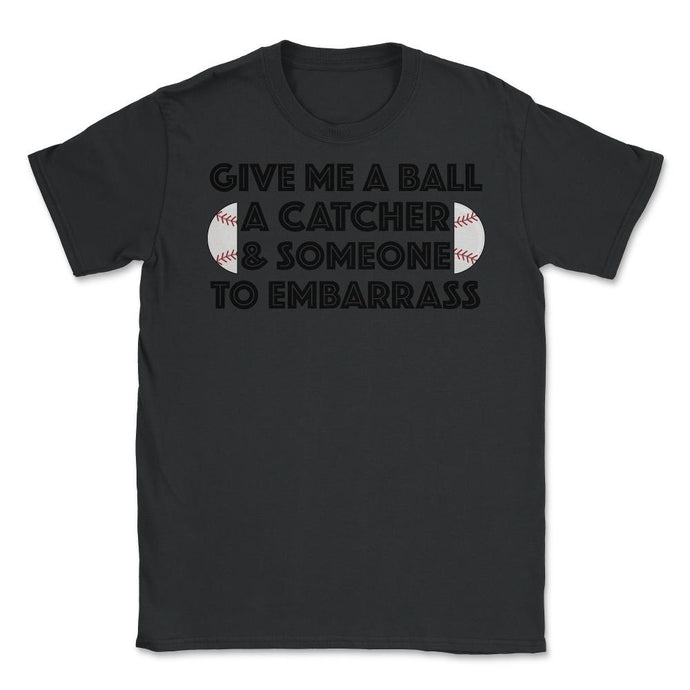 Funny Baseball Pitcher Humor Ball Catcher Embarrass Gag Product ( - Black