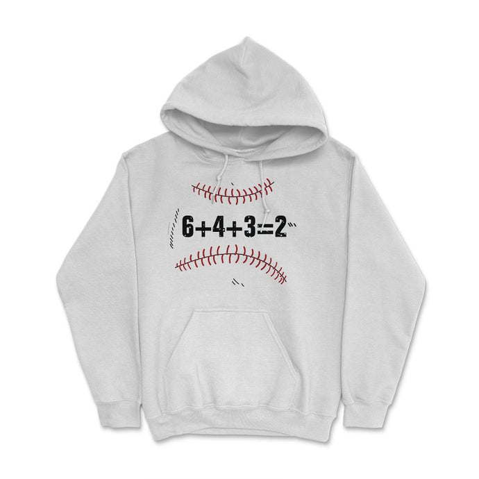 Funny Baseball Double Play 6+4+3=2 Sporty Player Coach Print (Front - White