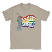 Load image into Gallery viewer, God Bless Gaymerica Statue Of Liberty Rainbow Pride Flag Design ( - Cream
