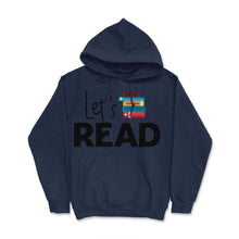 Load image into Gallery viewer, Funny Let&#39;s Read Books Reading Lover Bookworm Librarian Print (Front - Navy
