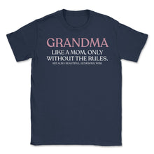 Load image into Gallery viewer, Funny Grandma Definition Like A Mom Without The Rules Cute Graphic ( - Navy
