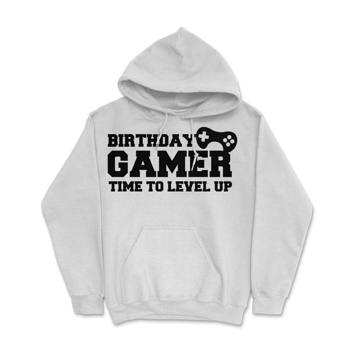 Funny Birthday Gamer Time To Level Up Gaming Lover Humor Graphic ( - White