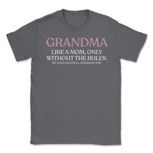 Load image into Gallery viewer, Funny Grandma Definition Like A Mom Without The Rules Cute Graphic ( - Smoke Grey
