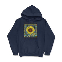 Load image into Gallery viewer, Stained Glass Art Sunflower Colorful Glasswork Design Product (Front - Navy
