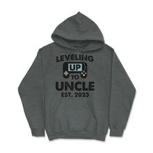 Load image into Gallery viewer, Funny Leveling Up To Uncle Gamer Vintage Retro Gaming Graphic (Front - Dark Grey Heather

