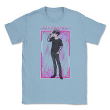 Load image into Gallery viewer, Bad Anime Boy Not Perfect Vaporwave Style Streetwear Design (Front - Light Blue
