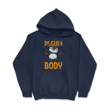 Load image into Gallery viewer, I&#39;m A Happy Penguin Trapped In A Human Body Funny Kawaii Print (Front - Navy
