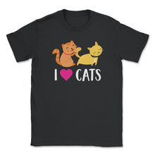 Load image into Gallery viewer, Funny I Love Cats Heart Cat Lover Pet Owner Cute Kitten Product ( - Black
