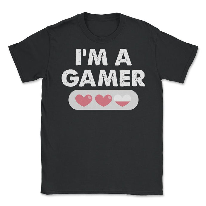 Funny I'm A Gamer Heart Lives Gaming Proud Video Game Lover Product ( - Black